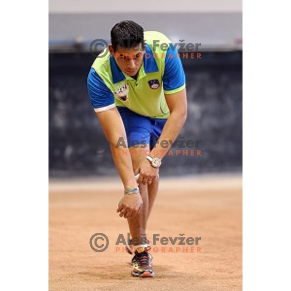 Dejan Tonejc of Slovenia in action during 11th European Championships in bowles, Koper, Slovenia on October 2, 2014