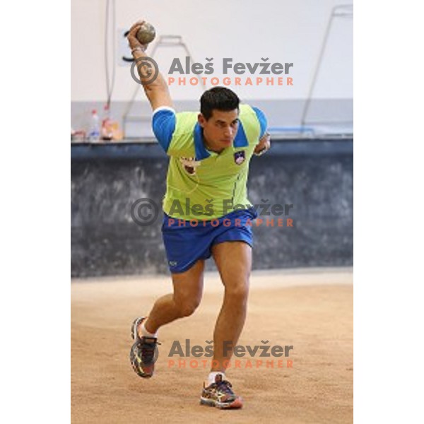 Dejan Tonejc of Slovenia in action during 11th European Championships in bowles, Koper, Slovenia on October 2, 2014