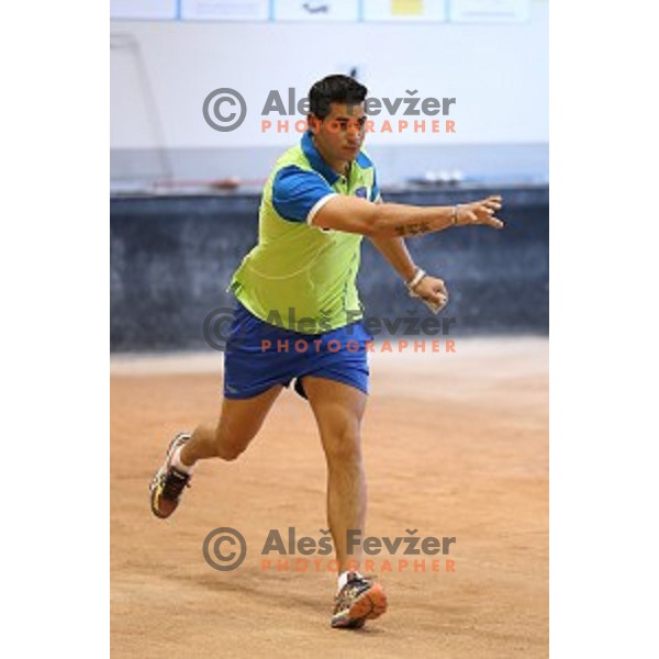 Dejan Tonejc of Slovenia in action during 11th European Championships in bowles, Koper, Slovenia on October 2, 2014