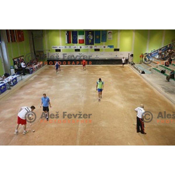 of Slovenia in action during 11th European Championships in bowles, Koper, Slovenia on October 2, 2014