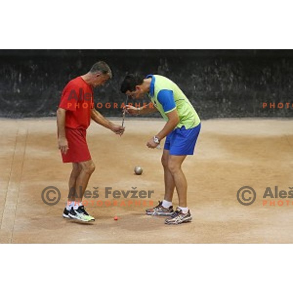 of Slovenia in action during 11th European Championships in bowles, Koper, Slovenia on October 2, 2014