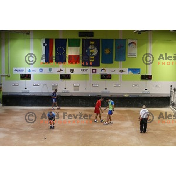 of Slovenia in action during 11th European Championships in bowles, Koper, Slovenia on October 2, 2014