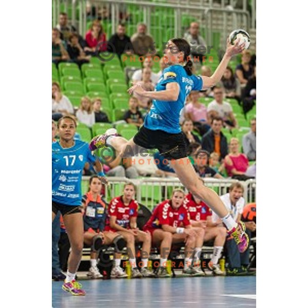 Mirjeta Bajramovska in action during handball match Krim Ljubljana - Hypo Niederosterreich, EHF Womens champions league, Stozice, Ljubljana, 17.10.2014