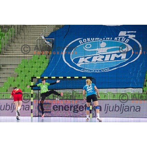 Sergeja Stefanisin in action during handball match Krim Ljubljana - Hypo Niederosterreich, EHF Womens champions league, Stozice, Ljubljana, 17.10.2014