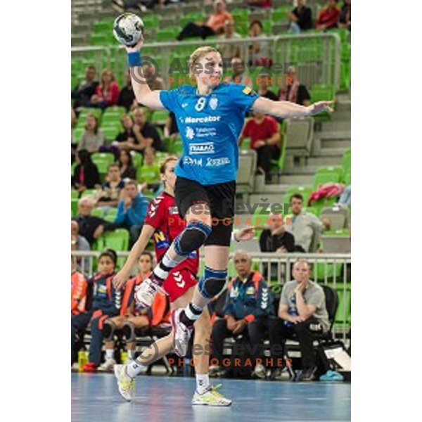 Tamara Mavsar in action during handball match Krim Ljubljana - Hypo Niederosterreich, EHF Womens champions league, Stozice, Ljubljana, 17.10.2014