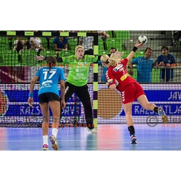 Misa Marincek in action during handball match Krim Ljubljana - Hypo Niederosterreich, EHF Womens champions league, Stozice, Ljubljana, 17.10.2014