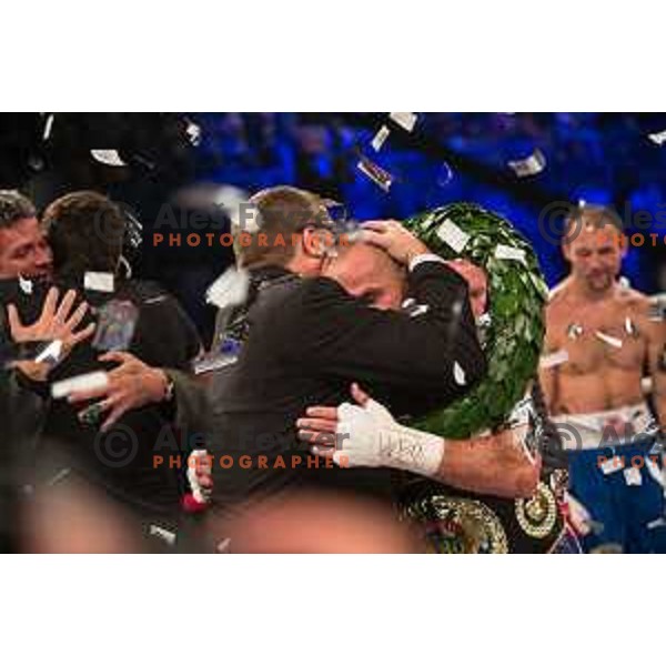 Dejan Zavec fights with Ferenc Hafner for a european champion title, first class boxing, Tabor Hall, Maribor, 17.10.2014