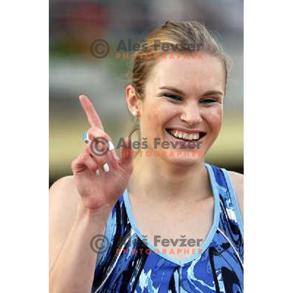 Pia Tajnikar at Grand prix AZS athletic miting in Ljubljana 3.6.2007. Photo by Ales Fevzer 