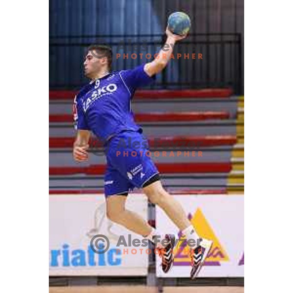 of RK Celje Pivovarna Lasko in action during handball match Slovan-Celje Pivovarna Lasko, played in Kodeljevo Hall, Ljubljana on September 13, 2014