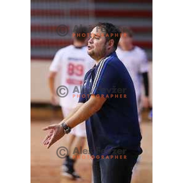 of RK Celje Pivovarna Lasko in action during handball match Slovan-Celje Pivovarna Lasko, played in Kodeljevo Hall, Ljubljana on September 13, 2014