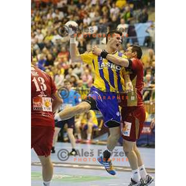 handball match Celje Pivovarna Lasko-Veszprem in EHF Champions league, played in Zlatorog Hall, Celje, Slovenia on October 18, 2014