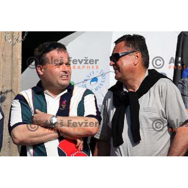 Bojan Zmavc (left) and Zoran Jankovic at Kayak and Canoe race Slovenian Open in Ljubljana 3.6.2007. Photo by Ales Fevzer 