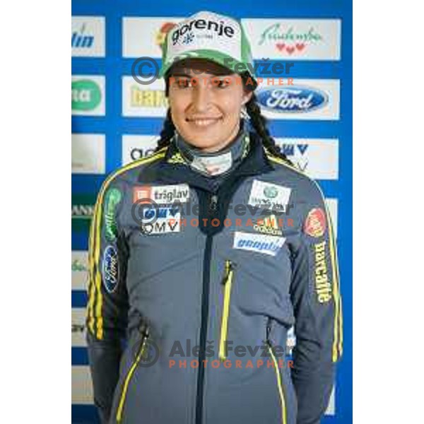 Anja Tepes during media day of Ski Association Slovenia for season 2014-15, Sora pro medvodah on October 20, 2014