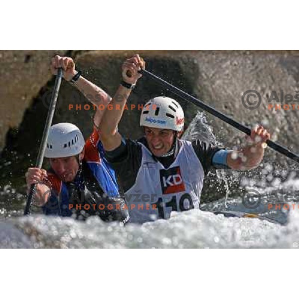 Hocevar (left) and Kulovec at Kayak and Canoe race Slovenian Open in Ljubljana 3.6.2007. Photo by Ales Fevzer 