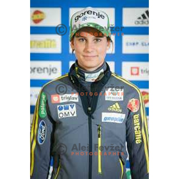 Eva Logar during media day of Ski Association Slovenia for season 2014-15, Sora pro medvodah on October 20, 2014