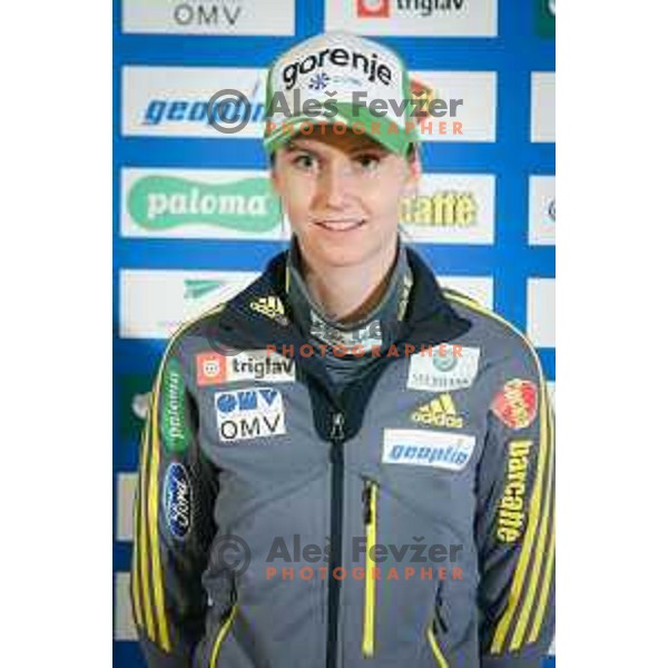 Katja Pozun during media day of Ski Association Slovenia for season 2014-15, Sora pro medvodah on October 20, 2014