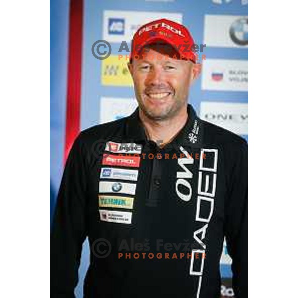 Uros Velepec during media day of Ski Association Slovenia for season 2014-15, Sora pro medvodah on October 20, 2014