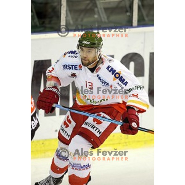 of Olimpija in action during EBEL League Season 2014/15 ice-hockey match between HDD Telemach Olimpija and Bolzano, played in Tivoli Hall, Ljubljana, Slovenia, on October 23, 2014