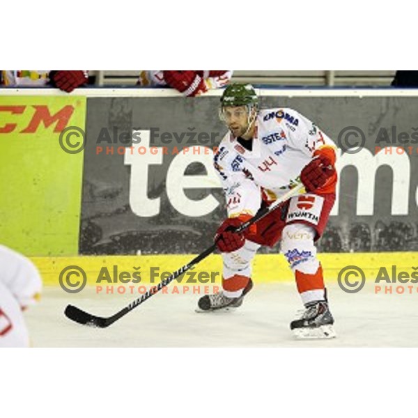 of Olimpija in action during EBEL League Season 2014/15 ice-hockey match between HDD Telemach Olimpija and Bolzano, played in Tivoli Hall, Ljubljana, Slovenia, on October 23, 2014