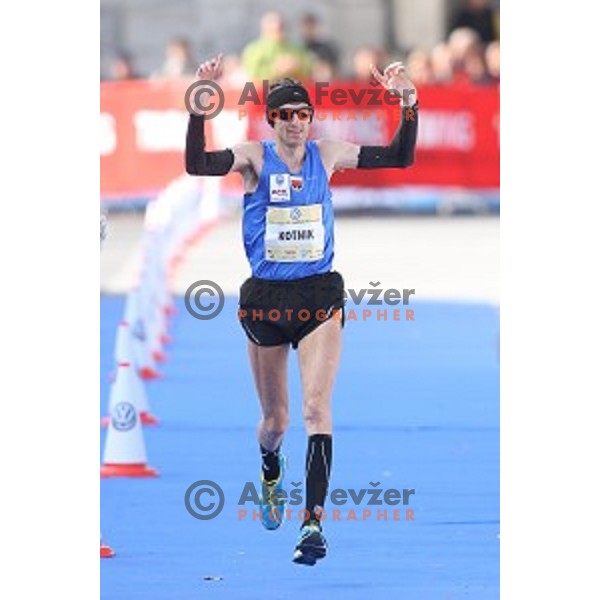 Robert Kotnik (SLO) at 19. Volkswagen Ljubljana Marathon in Ljubljana, Slovenia on October 26, 2014