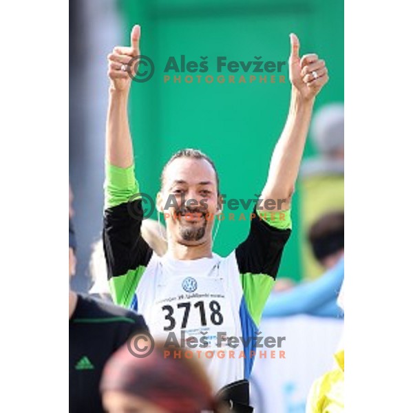 Seku Konde (SLO) at 19. Volkswagen Ljubljana Marathon in Ljubljana, Slovenia on October 26, 2014