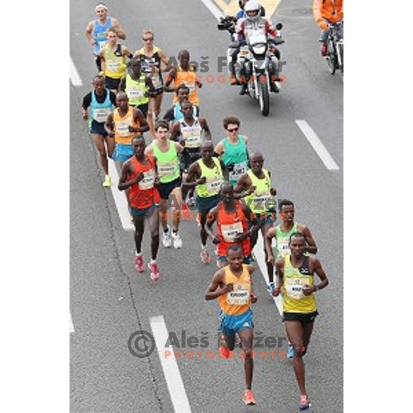 Ishimael Bushendich (KEN) winner of 19. Volkswagen Ljubljana Marathon in Ljubljana, Slovenia on October 26, 2014