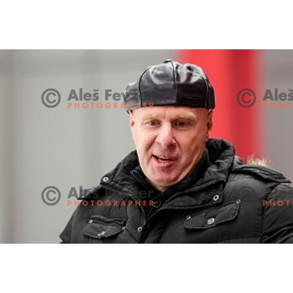 Bojan Zajc of Olimpija during ice hockey match of Slovenian National League in Season 2014/15 between HDD SIJ Acroni Jesenice and HDD Telemach Olimpija, played in Podmezakla hall, Jesenice, Slovenia, on October 28th, 2014