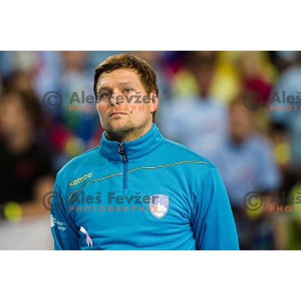 Marko Bezjak in action during football match Slovenia - Slovakia, EHF Euro Championship qualifying Bonifika , Koper , 29.10.2014