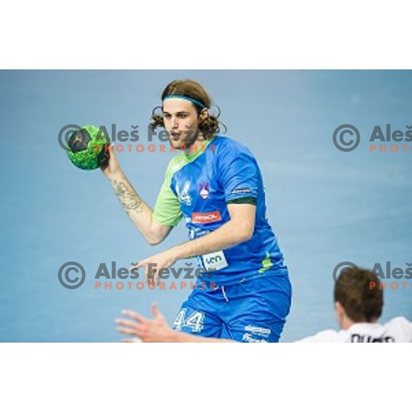 Dean Bombac in action during football match Slovenia - Slovakia, EHF Euro Championship qualifying Bonifika , Koper , 29.10.2014