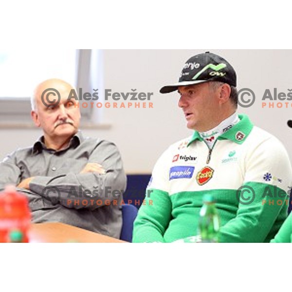 Marko Gracer, head coach of Slovenia cross-country ski team at press conference in Ljulbjana before start of 2014/2015 World Cup season on November 4, 2014