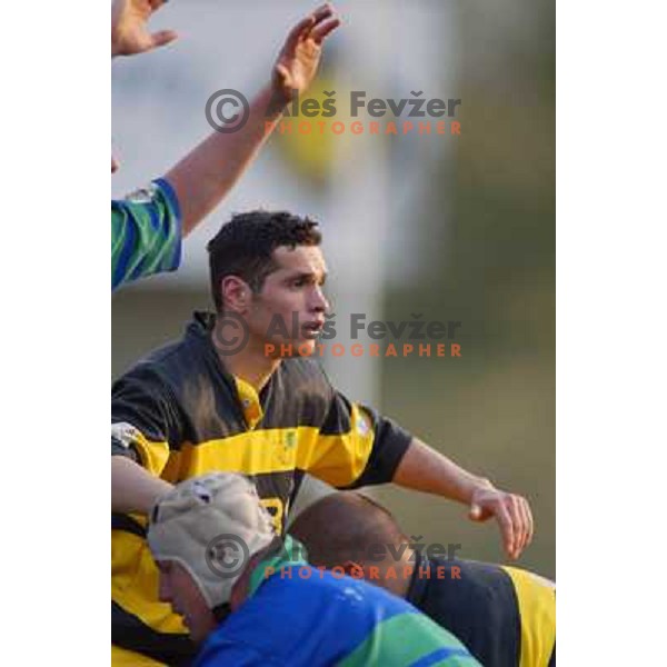 Action during rugby match of Ragby team Bezigrad at Stanezice Oval, Ljubljana on September 2003