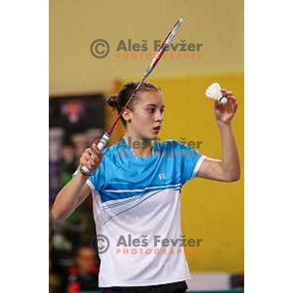 Kaja Stankovic during badminton match between Slovenia and Feroe Island on European Mixed Team Championship 2015, 7.11.2014, Lendava