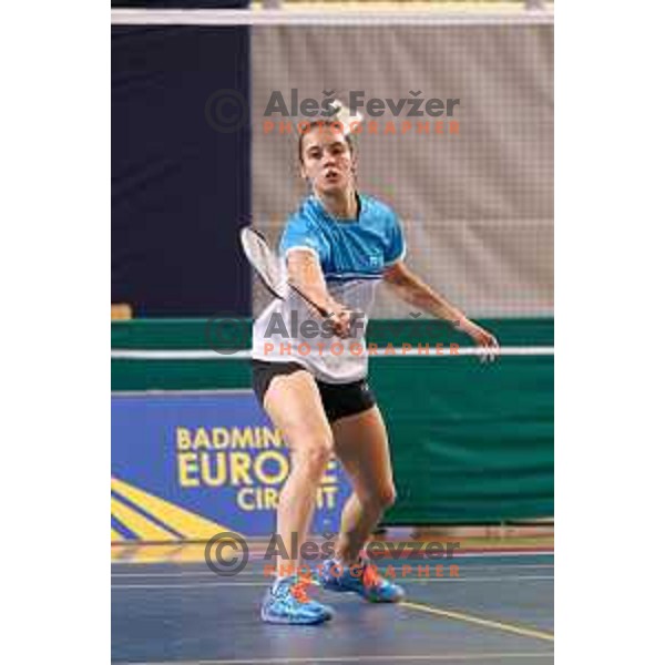 Kaja Stankovic during badminton match between Slovenia and Feroe Island on European Mixed Team Championship 2015, 7.11.2014, Lendava
