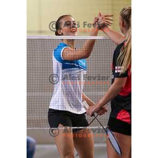 Kaja Stankovic during badminton match between Slovenia and Feroe Island on European Mixed Team Championship 2015, 7.11.2014, Lendava