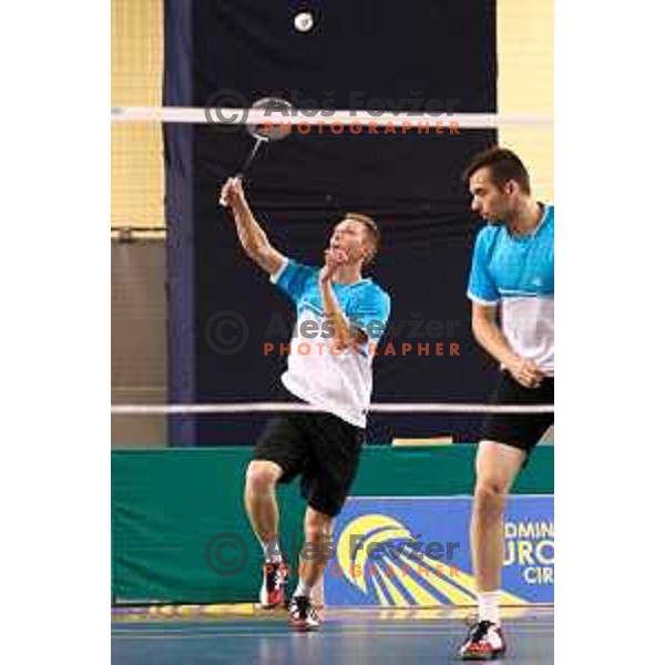 Miha Horvat during badminton match between Slovenia and Forea Island on European Mixed Team Championship 2015, 7.11.2014, Lendava