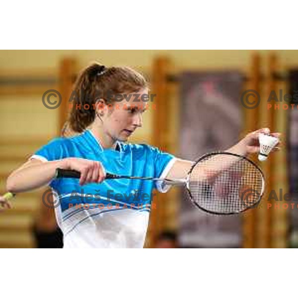 Nika Koncut during badminton match between Slovenia and Forea Island on European Mixed Team Championship 2015, 7.11.2014, Lendava