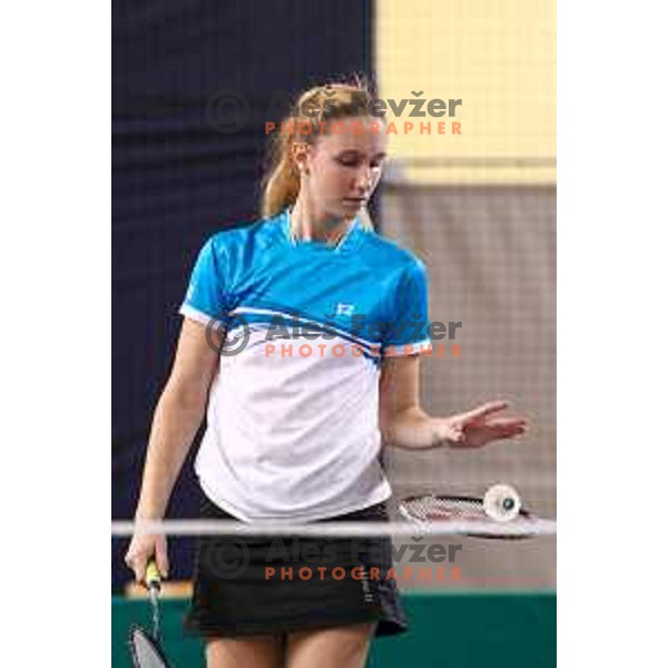 Ana Marija Setina during badminton match between Slovenia and Forea Island on European Mixed Team Championship 2015, 7.11.2014, Lendava