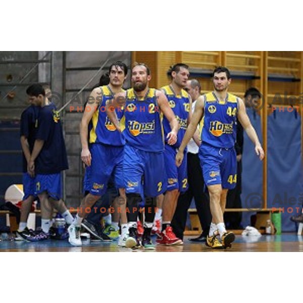 Samo Udrih of Hopsi Polzela in action during Telemach league basketball match Sencur Gorenjska gradbena druzba-Hopsi Polzela, played in Sencur, Slovenia on November 8, 2014