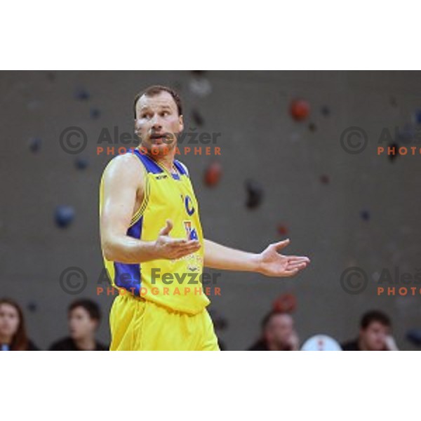 Boris Jersin of Sencur GGD in action during Telemach league basketball match Sencur Gorenjska gradbena druzba-Hopsi Polzela, played in Sencur, Slovenia on November 8, 2014