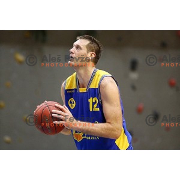 Goran Jagodnik of Hopsi Polzela in action during Telemach league basketball match Sencur Gorenjska gradbena druzba-Hopsi Polzela, played in Sencur, Slovenia on November 8, 2014