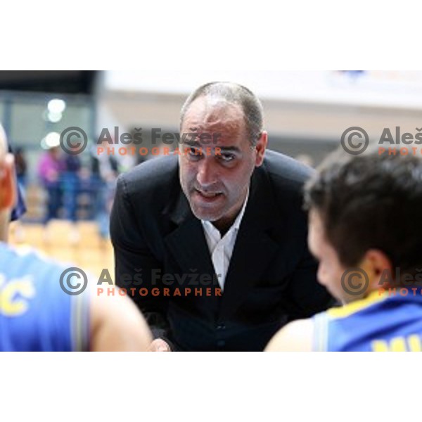 Vladimir Rizman during Telemach league basketball match Sencur Gorenjska gradbena druzba-Hopsi Polzela, played in Sencur, Slovenia on November 8, 2014