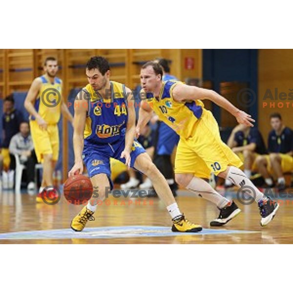 Boris Jersin of Sencur GGD in action during Telemach league basketball match Sencur Gorenjska gradbena druzba-Hopsi Polzela, played in Sencur, Slovenia on November 8, 2014