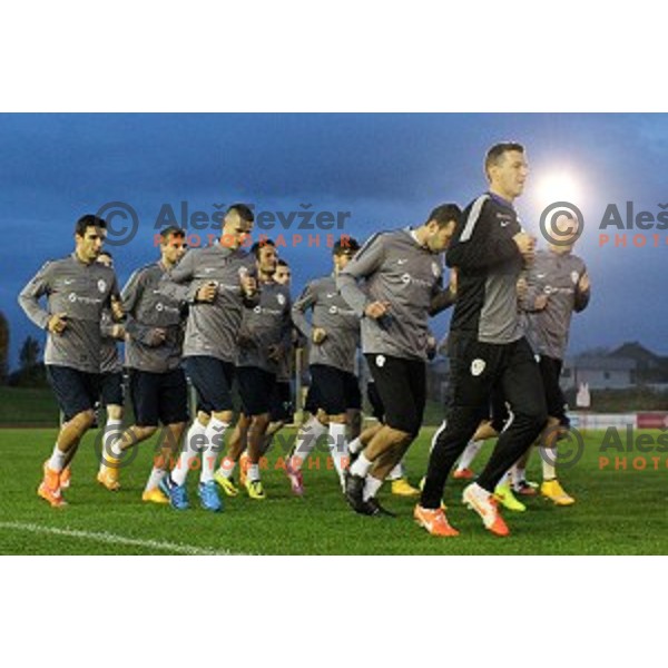Slovenia National football team during practice session at ZAK stadium, Ljubljana on November 10, 2014