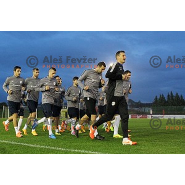 Slovenia National football team during practice session at ZAK stadium, Ljubljana on November 10, 2014
