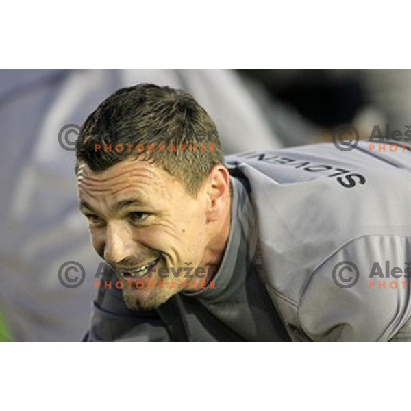 Milivoje Novakovic of Slovenia National football team during practice session at ZAK stadium, Ljubljana on November 10, 2014