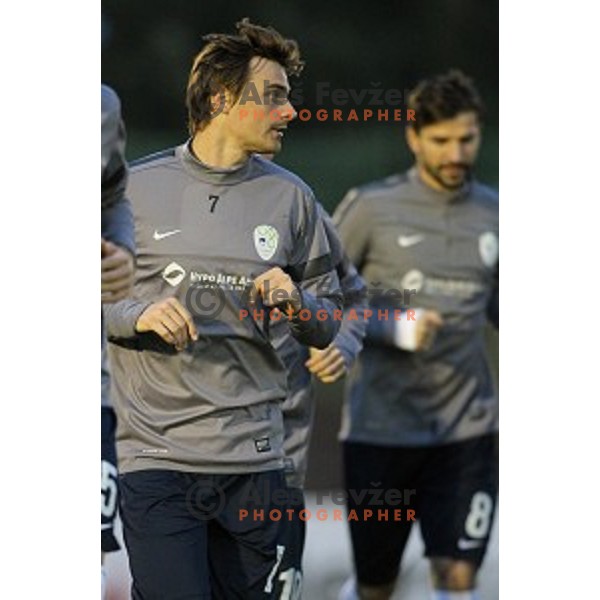 Nejc Pecnik of Slovenia National football team during practice session at ZAK stadium, Ljubljana on November 10, 2014