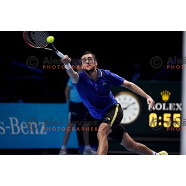 Marin Cilic (CRO) at ATP finals tennis tournament in O2 Arena, London, Great Britain, November 11, 2013 