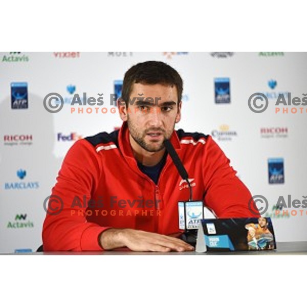 Marin Cilic (CRO) at ATP finals tennis tournament in O2 Arena, London, Great Britain, November 11, 2013 