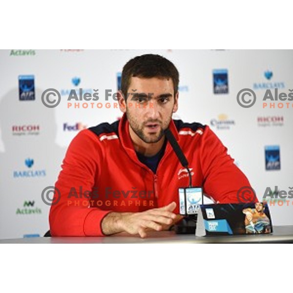 Marin Cilic (CRO) at ATP finals tennis tournament in O2 Arena, London, Great Britain, November 11, 2013 