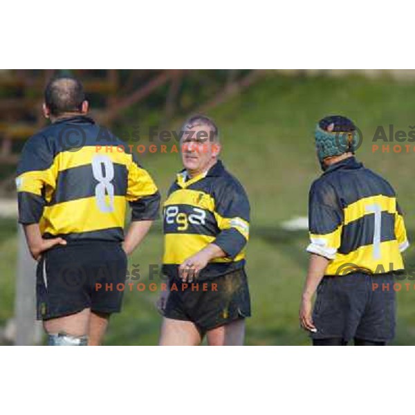 Action during rugby match of Ragby team Bezigrad at Stanezice Oval, Ljubljana on September 2003